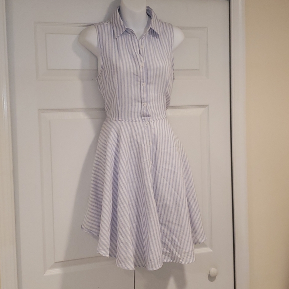 Moral Fiber Striped Fit & Flare Dress Size M - Picture 3 of 6